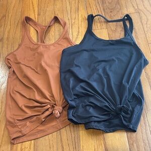 Nike Black and Burnt orange workout Tops